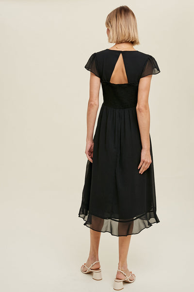 Willow Black Midi Dress