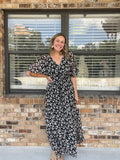 Black Beauty Floral Maxi Dress
