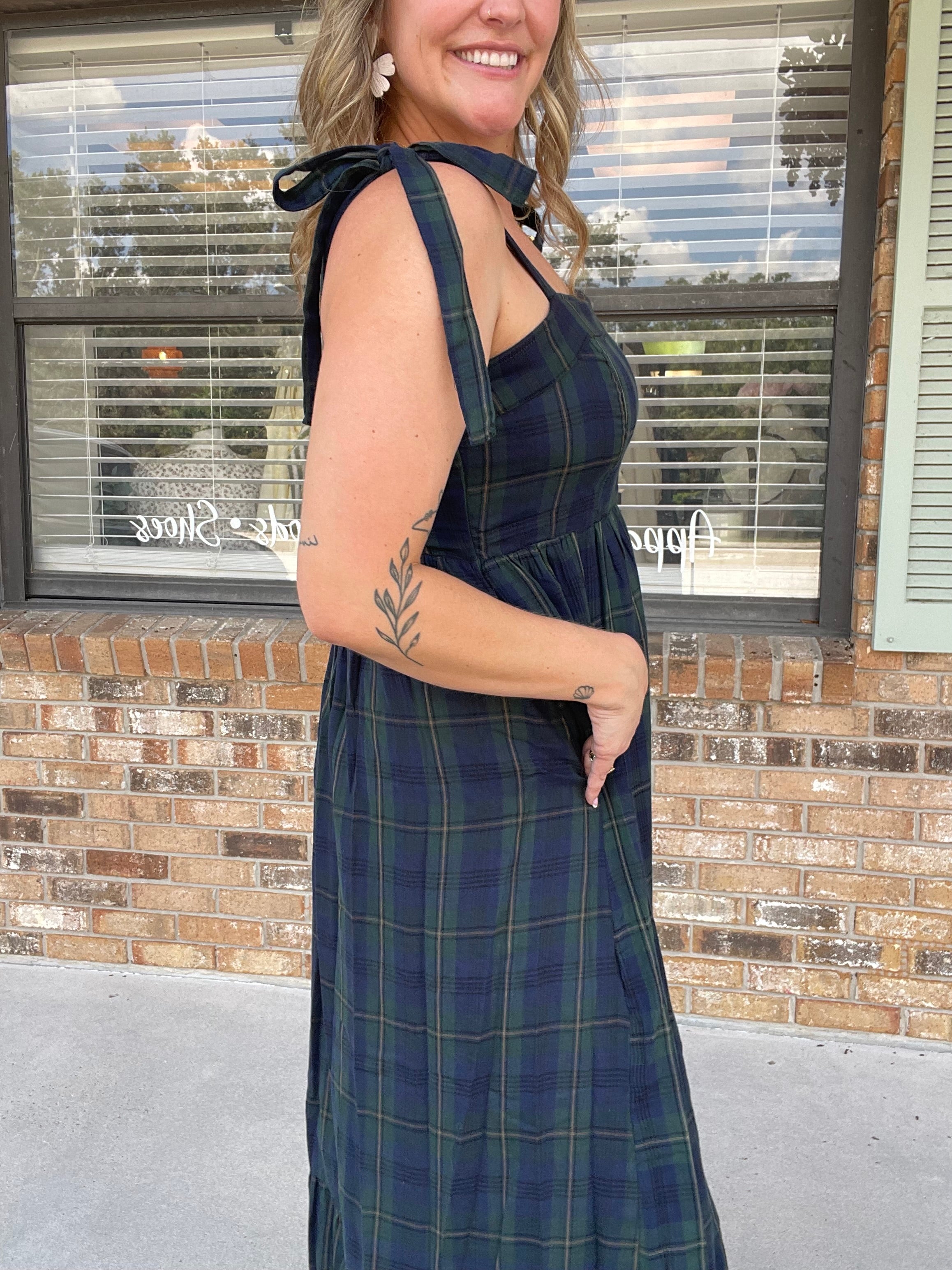 Highland Honey Plaid Maxi