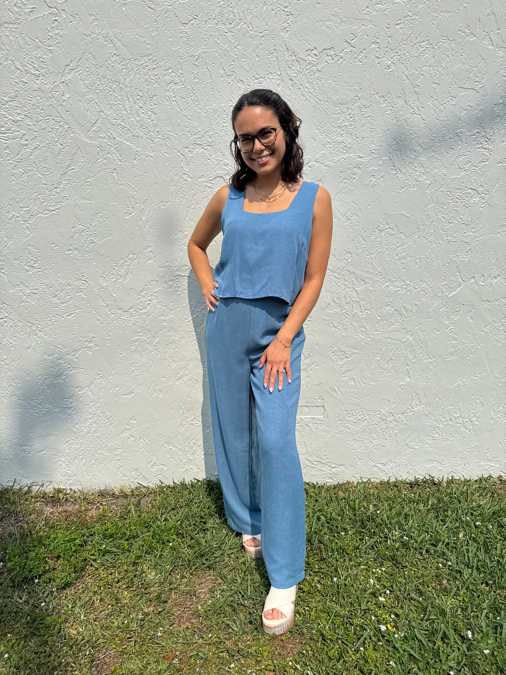 Denim Blue Top