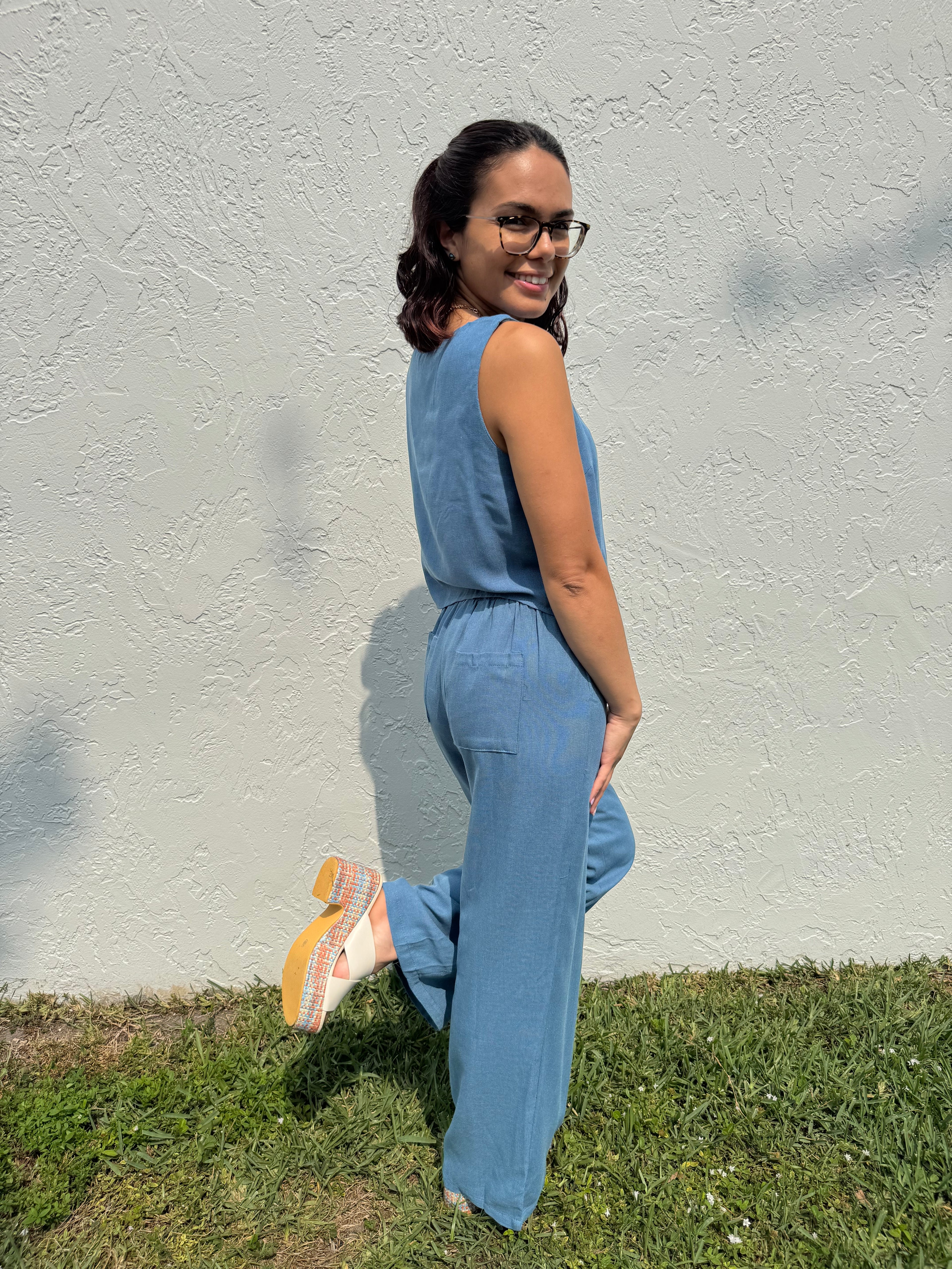 Denim Blue Wide Legs