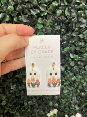 Floral Ghost Earrings