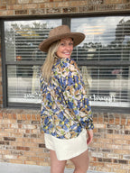 Blue Meadow Floral Blouse