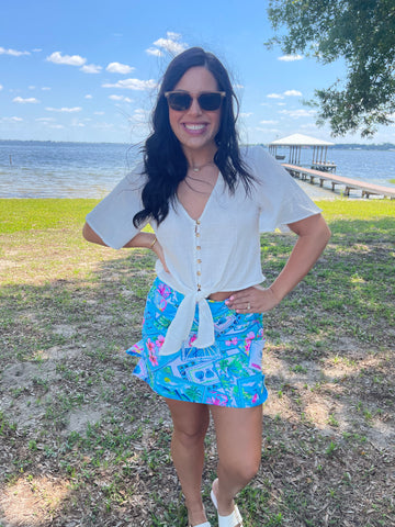 Postcard Skort