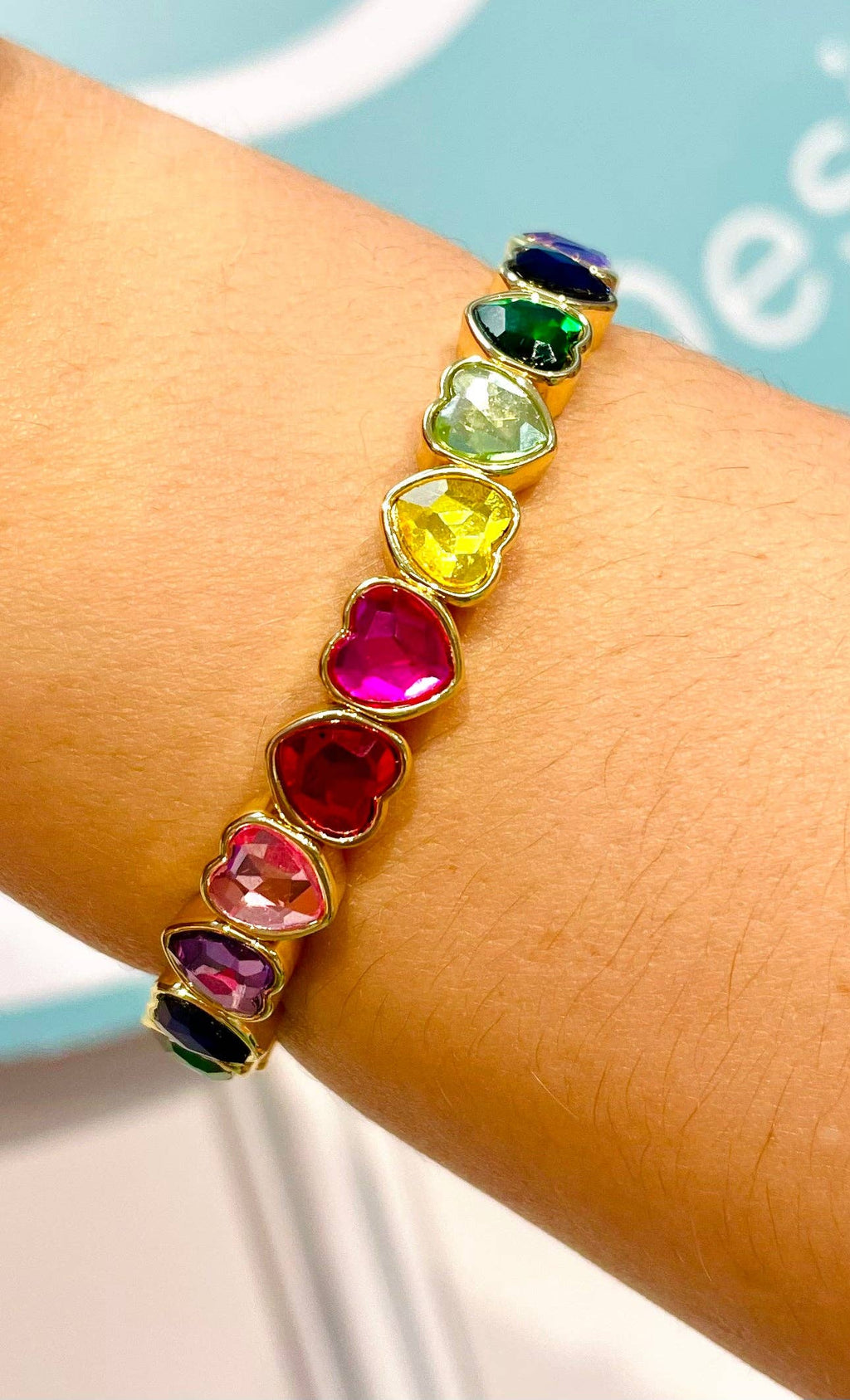 Rainbow Heart Bracelet