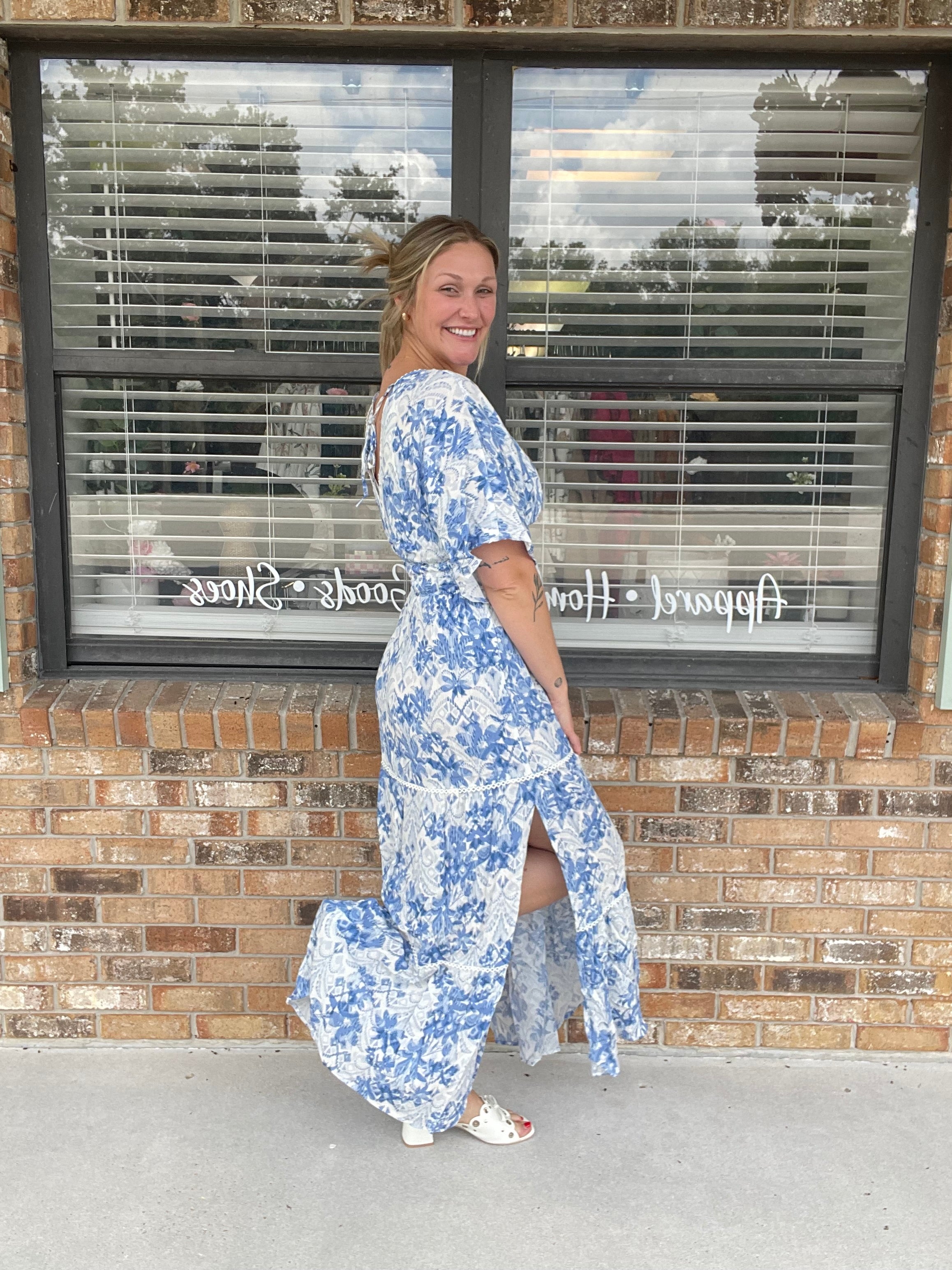 Blue Willow Maxi Dress
