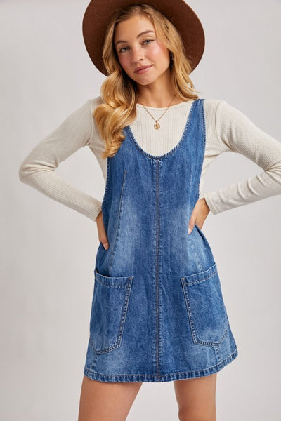 Canyon Blue Overall Dress