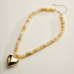 Heart Pendant Beaded Necklace