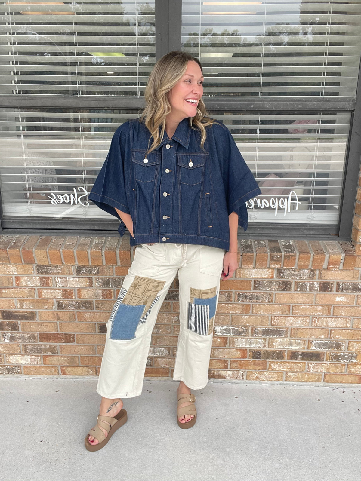 Denim Days Poncho Top