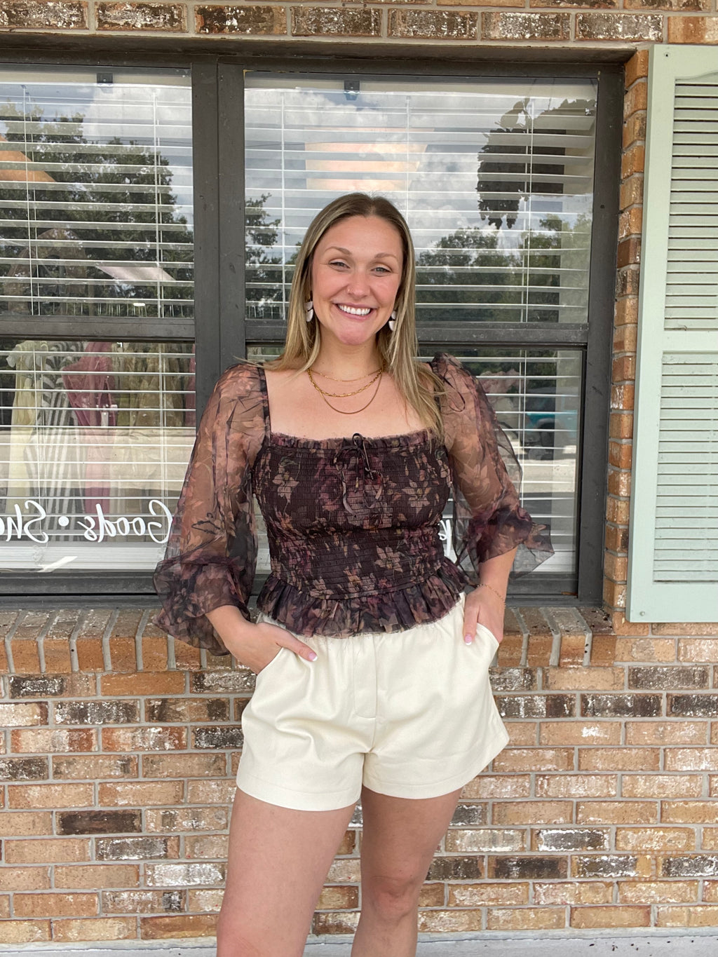 Moody Blooms Mesh Top