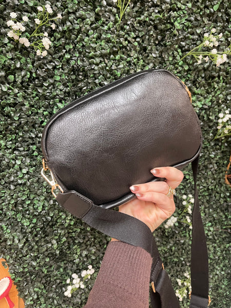 Black Checkered Chic Crossbody
