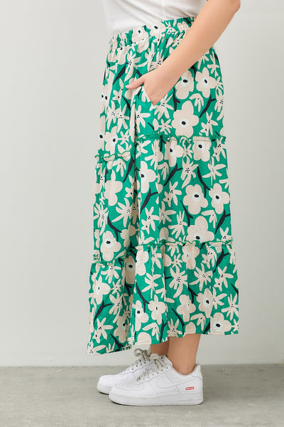 Abstract Floral Skirt