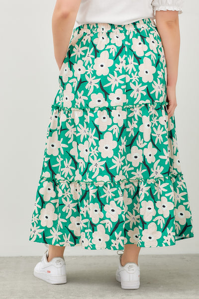 Abstract Floral Skirt