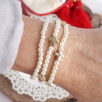 Cross Bracelet Pearls