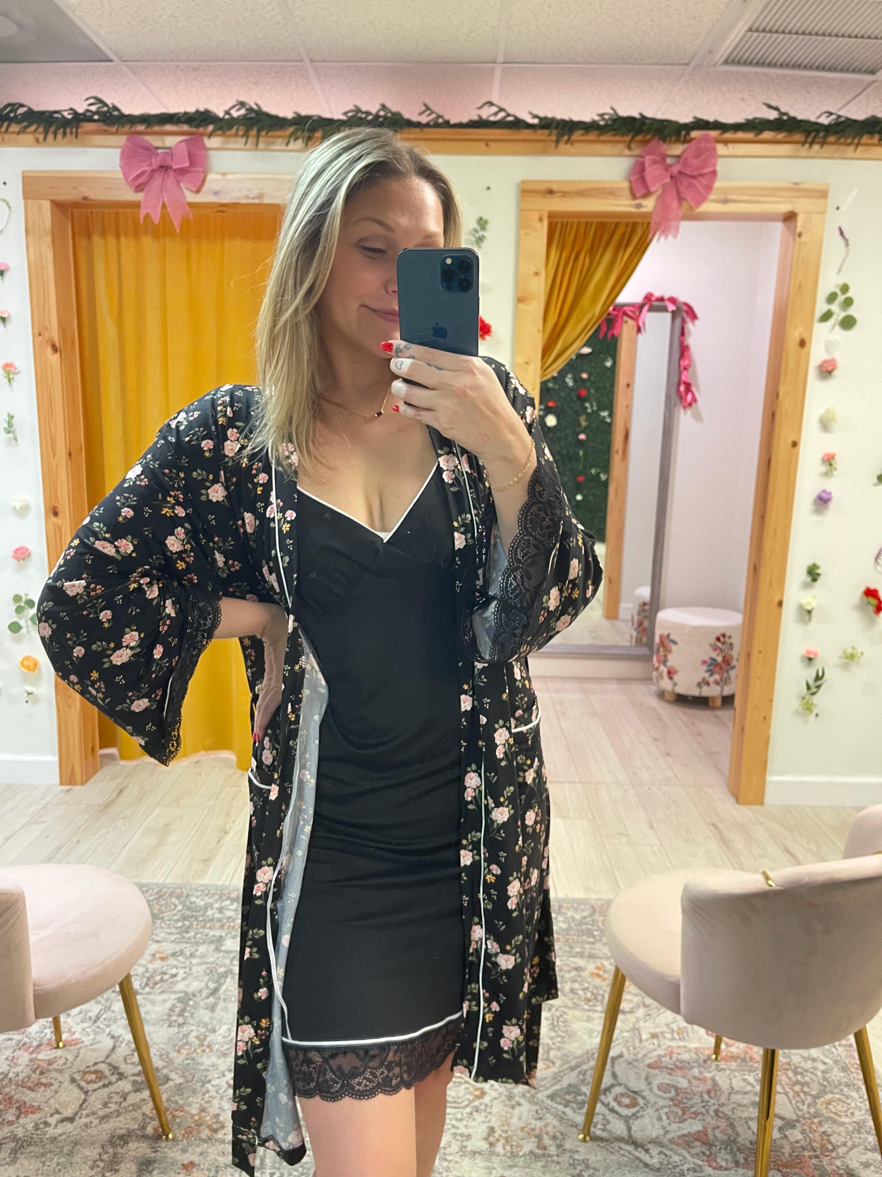 Moonlit Bloom Robe Set