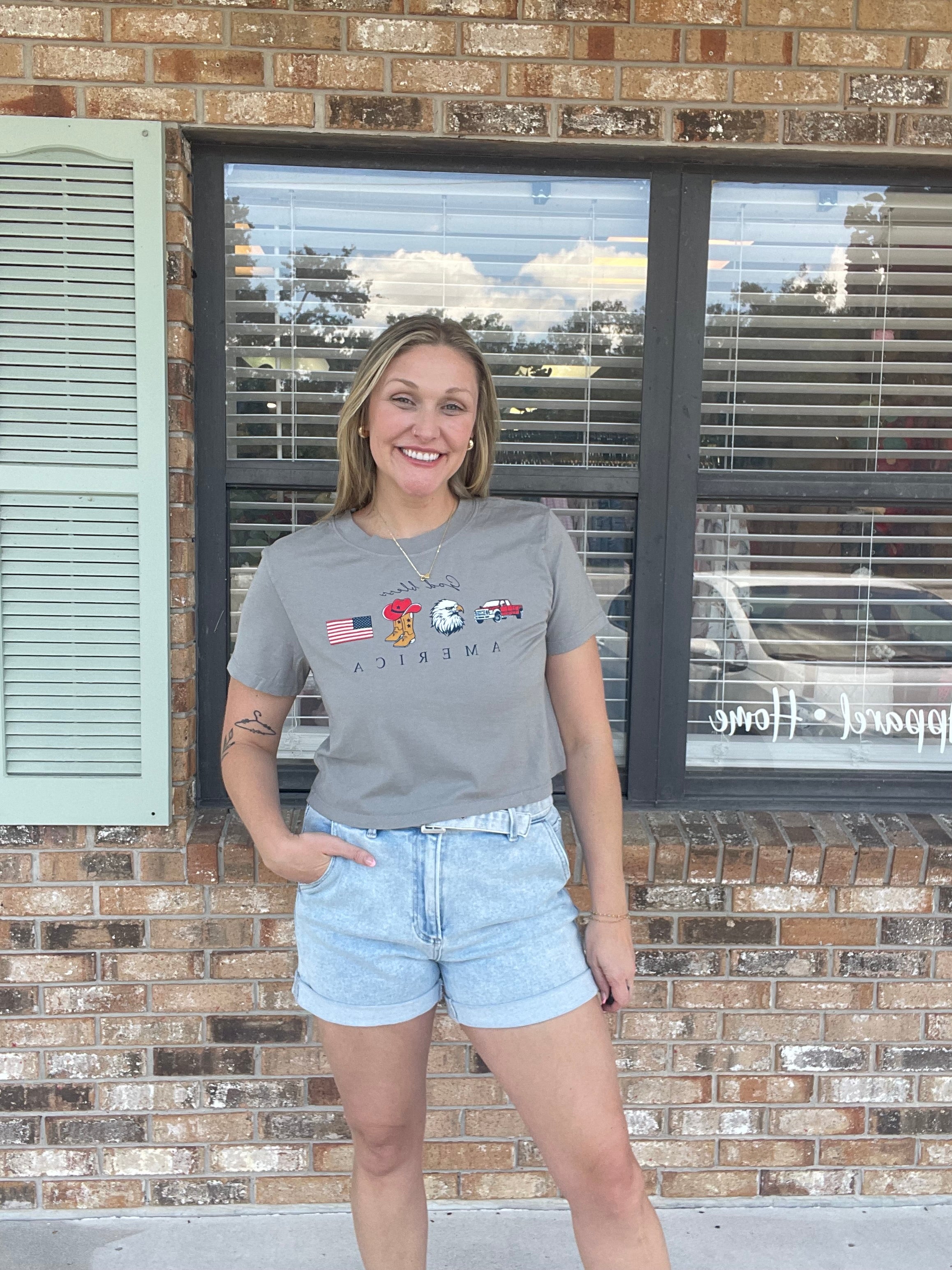 All American Babe Crop Top