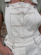 Oat Striped Overalls