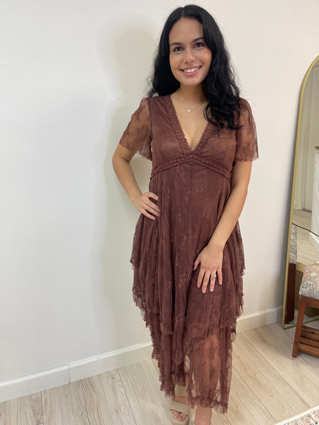 Chestnut Lace Dress