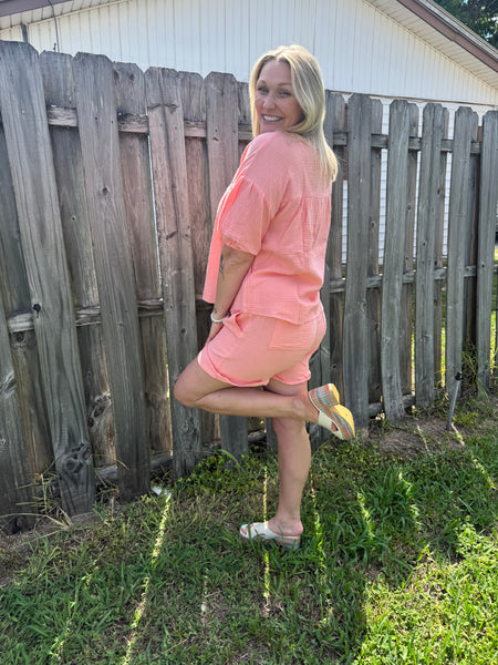 Coastal Coral Shorts