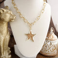 Gold Star Statement Necklace