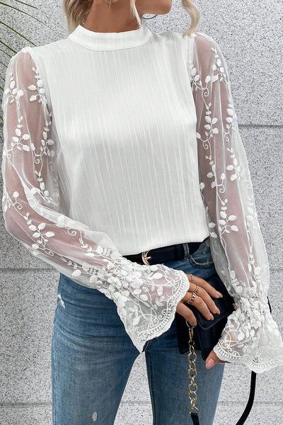 Beatrice Lace Sleeve Blouse