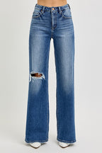 Dark Driftwood Wide Jeans