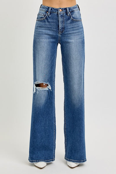 Dark Driftwood Wide Jeans