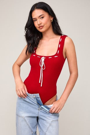 Cherry Red Bodysuit