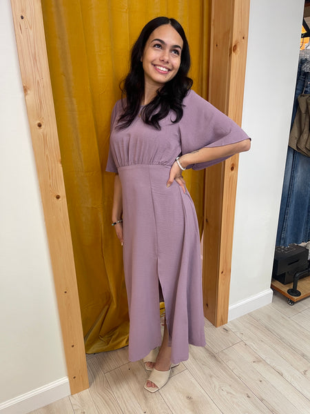 Mary Mauve Mid Dress