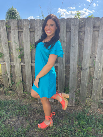 Bridget Teal Dress