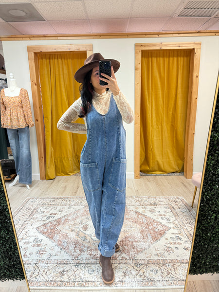 Demi Denim Overalls