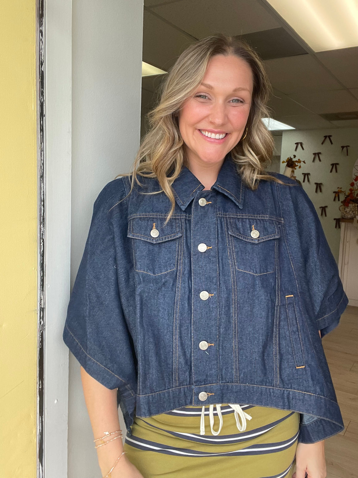Denim Days Poncho Top