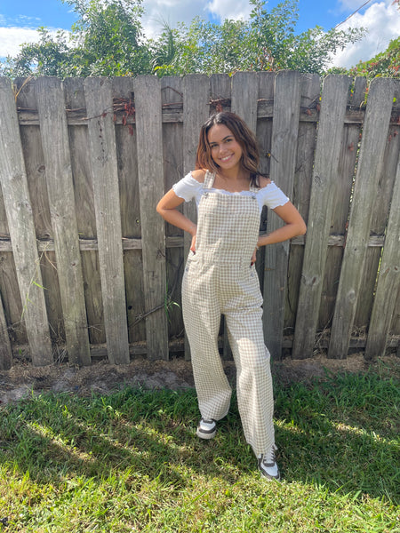 Gingham Girly Overalls