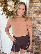 Mocha Active Crop Top