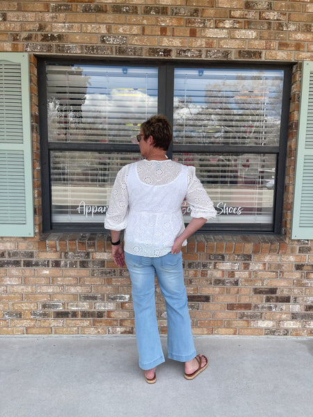 Cloud nine eyelet blouse