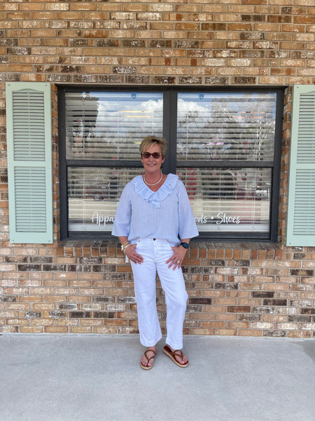 Baby Blue Stripe Blouse