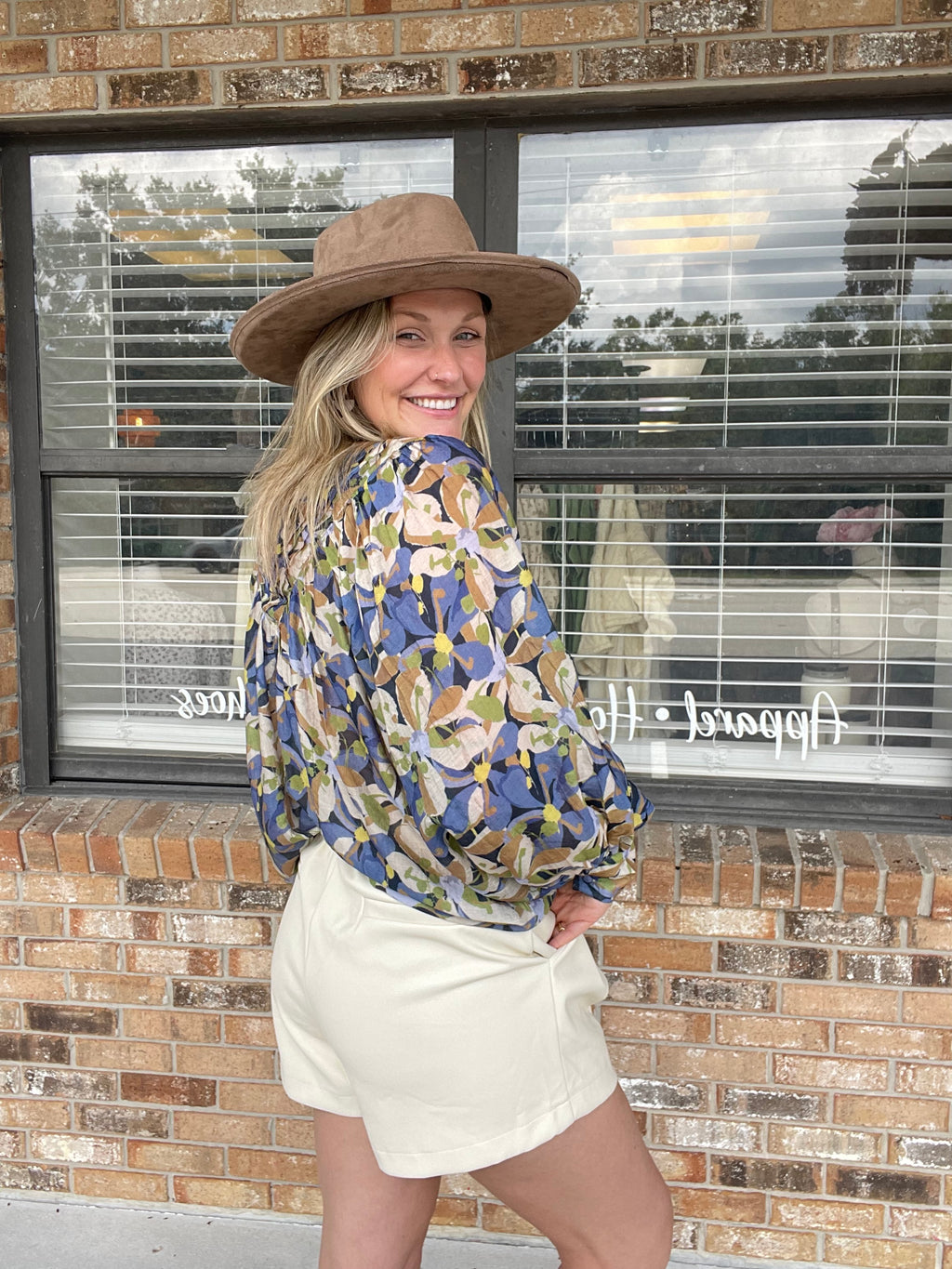 Blue Meadow Floral Blouse