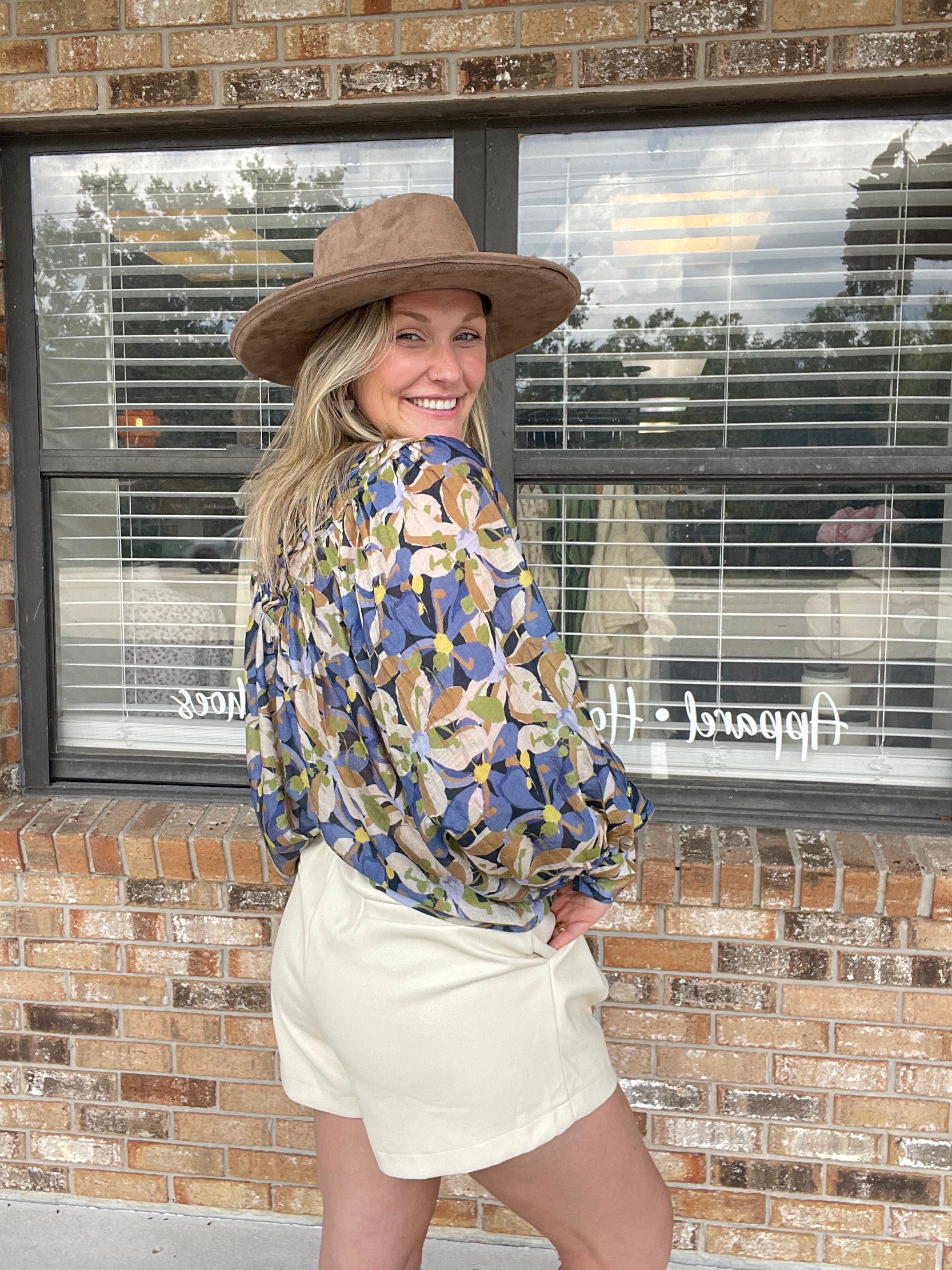 Blue Meadow Floral Blouse