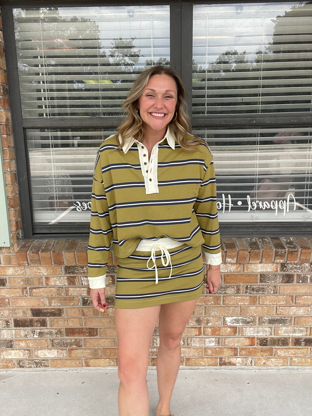 After Class Striped Skort