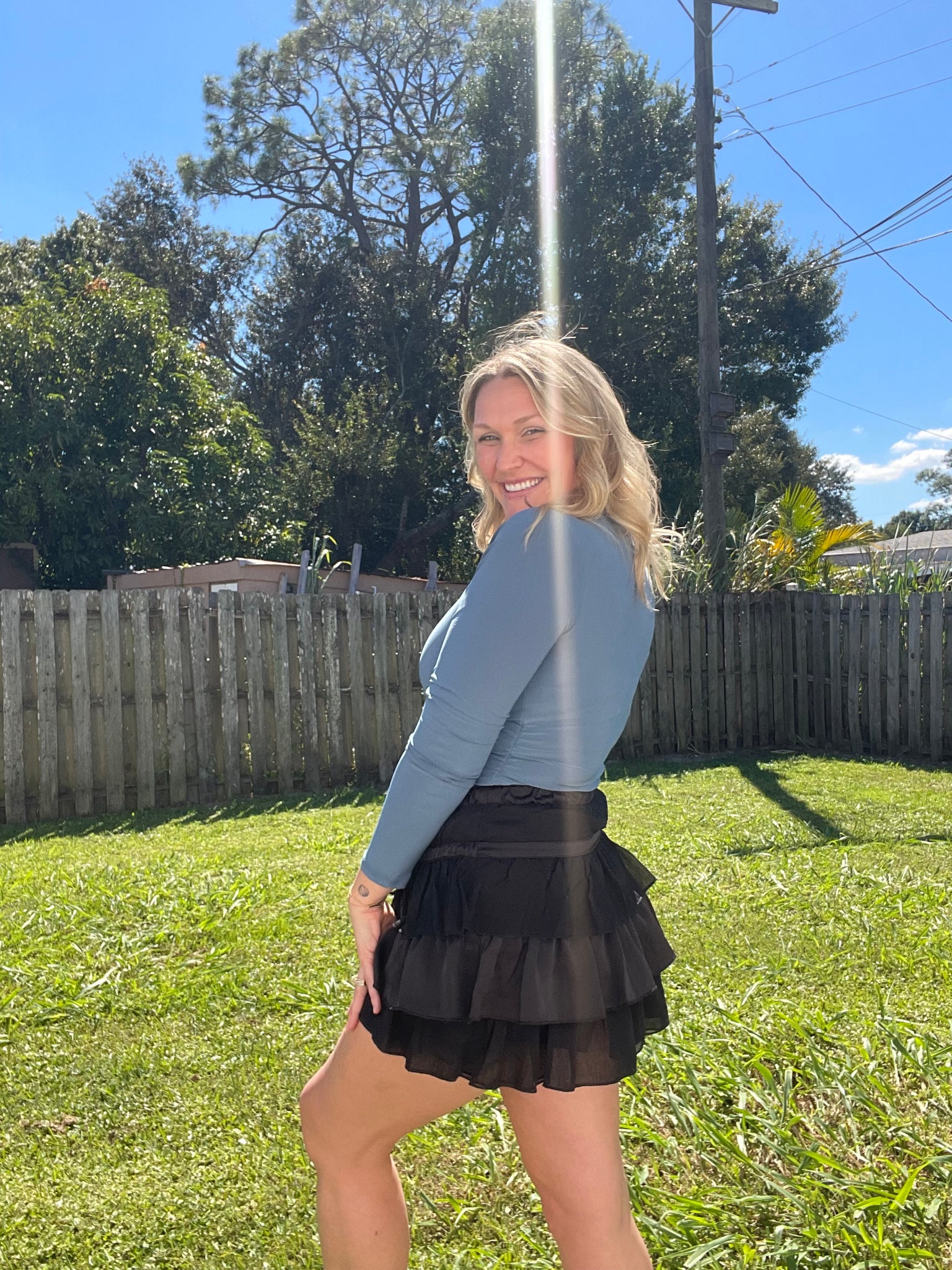 Midnight Magnolia Skort
