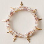Multi Cross Charm Bracelet Stack Set