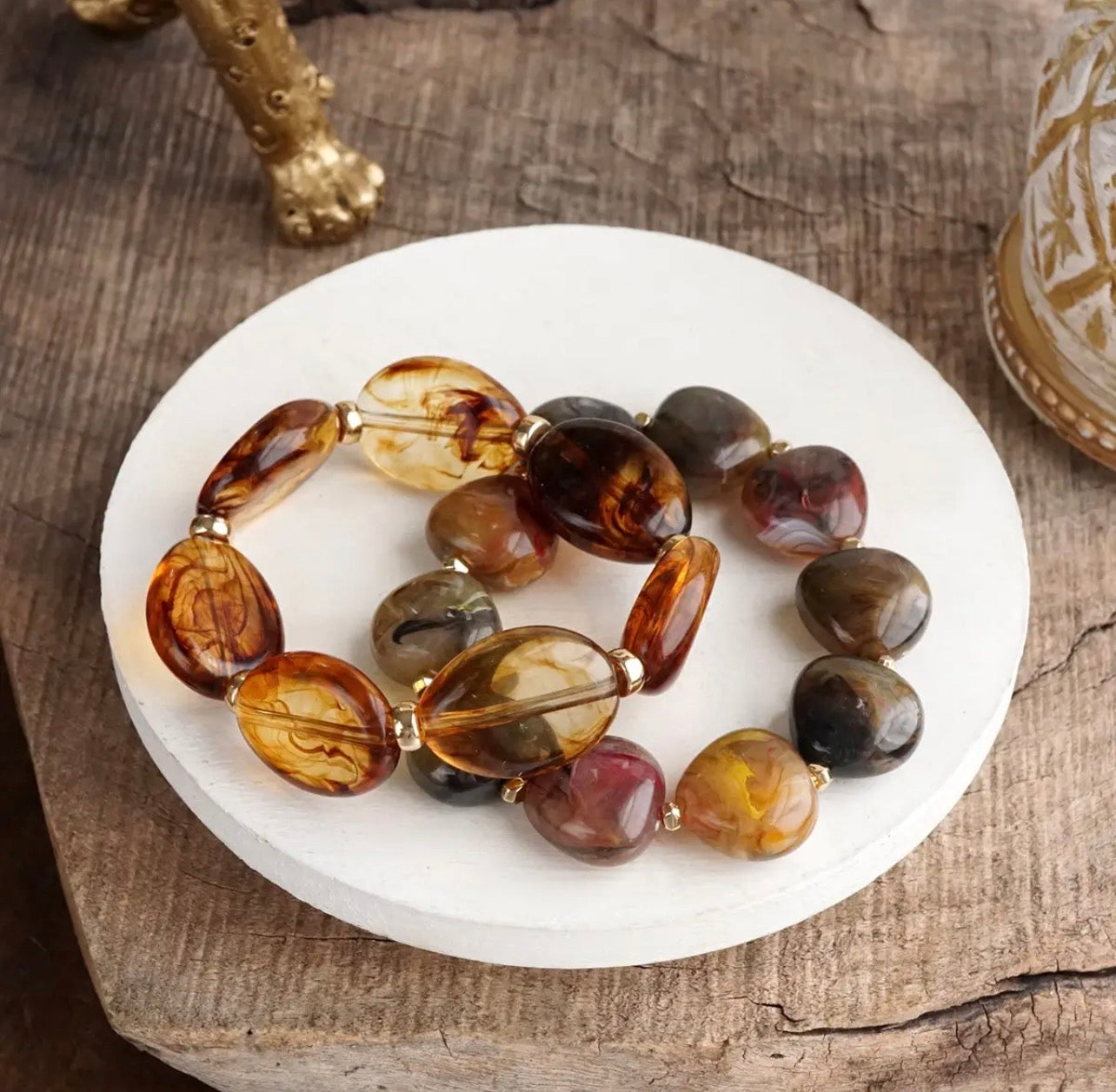 Beaded Tortoise Bracelet Set