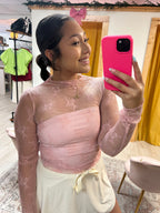 Powder Pink Lace Top