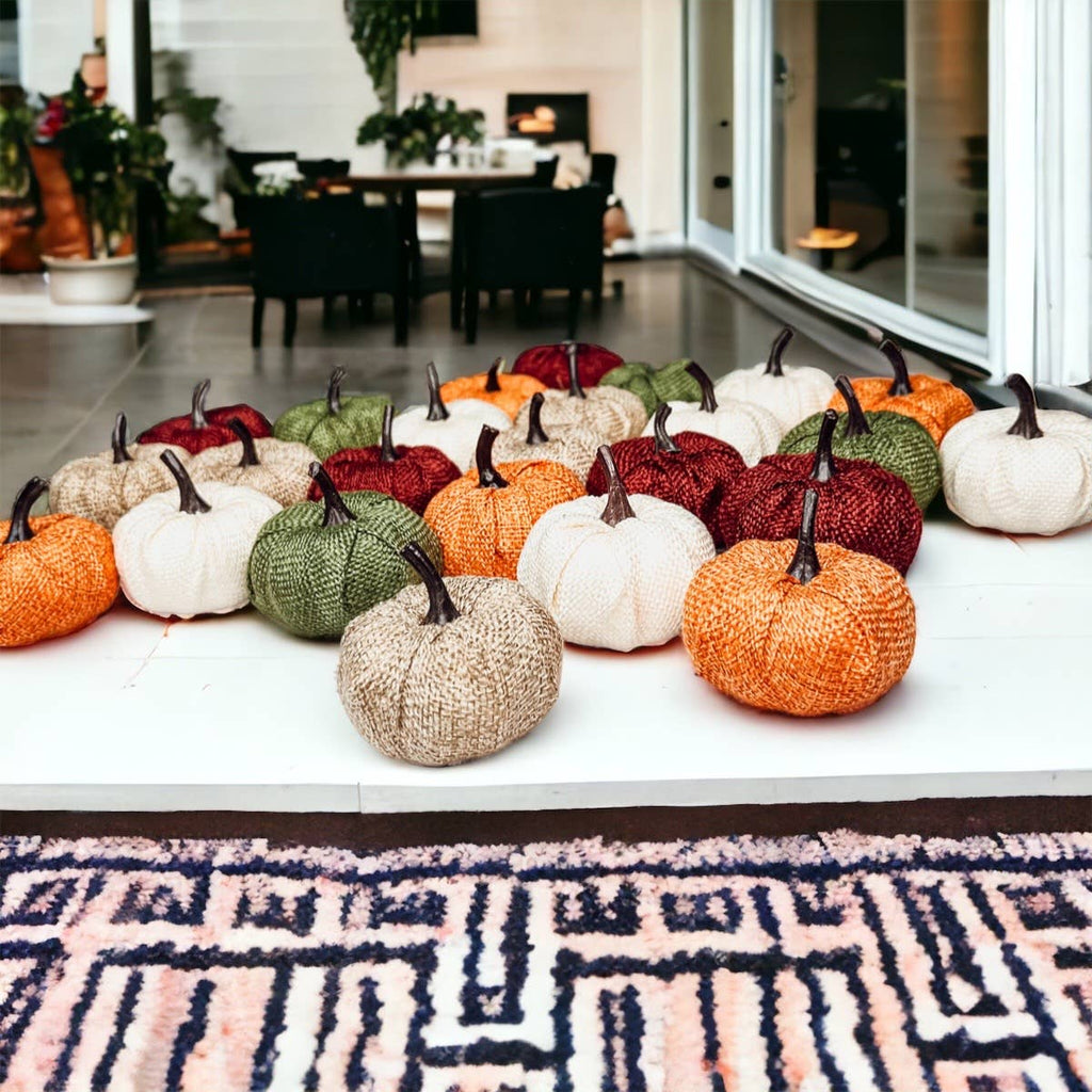 Orange Mini Pumpkin Decorations