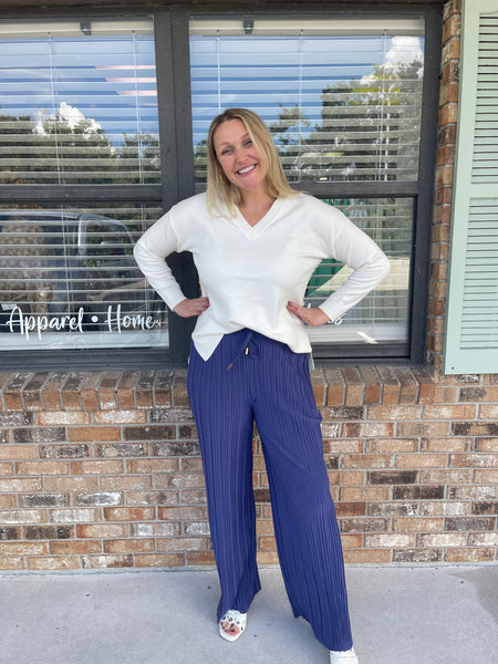 Blue Ripple Pants