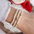 Cross Bracelet Pearls