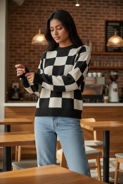 Timeless Check Sweater