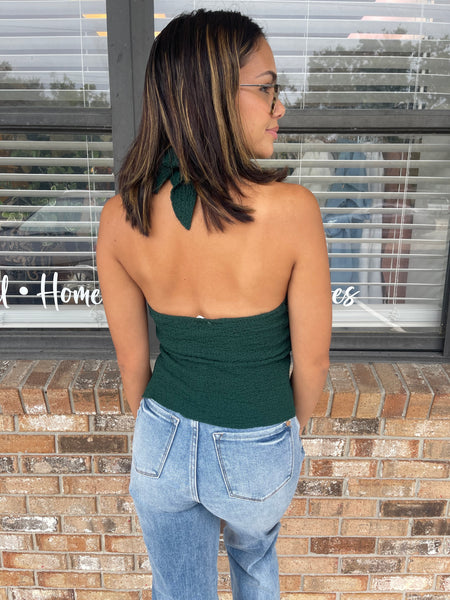 Hunter Green Halter Top