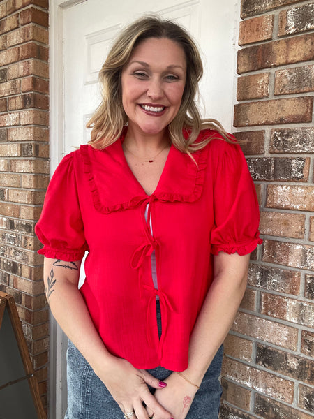 Ruby Tie Blouse