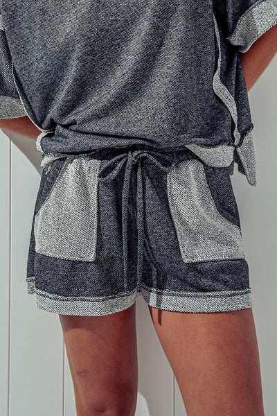 Cozy Color Block Shorts